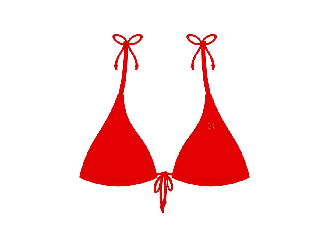 Boutine LA Rose Red 3 Tie Top TOPS