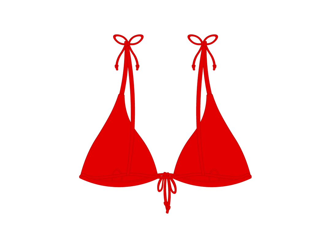 Boutine LA Rose Red 3 Tie Top TOPS