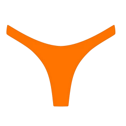 Boutine LA Bikini Tops X Chic 80s Wild Orange Chic 80's Bottoms