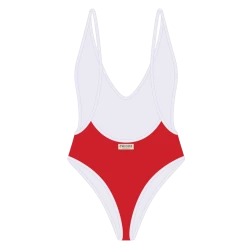 ChooksLA Bay Red Retro One-Piece