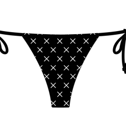 Boutine LA Black Logo Print Beachy Bottom BOTTOMS