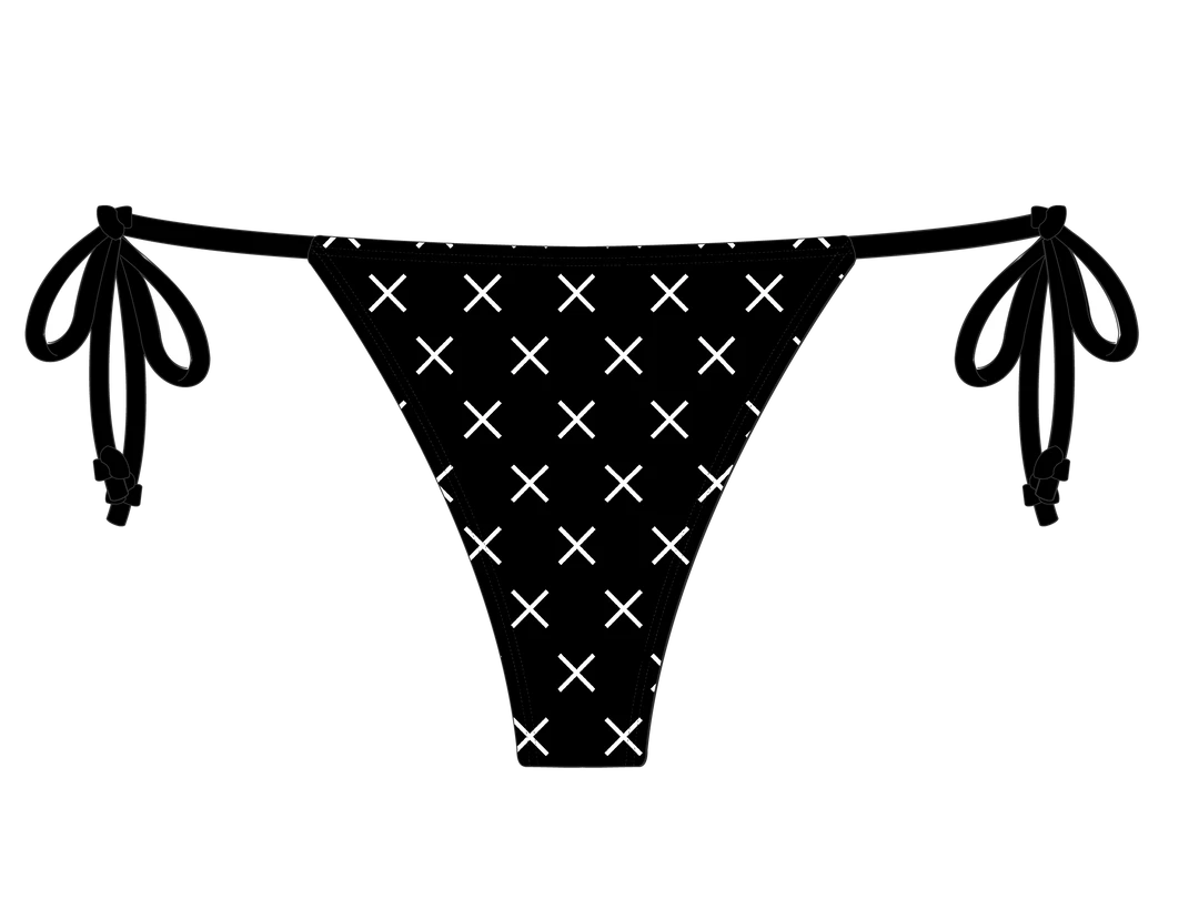 Boutine LA Black Logo Print Beachy Bottom BOTTOMS