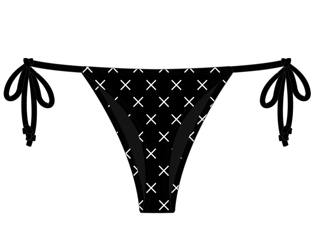 Boutine LA Black Logo Print Beachy Bottom BOTTOMS
