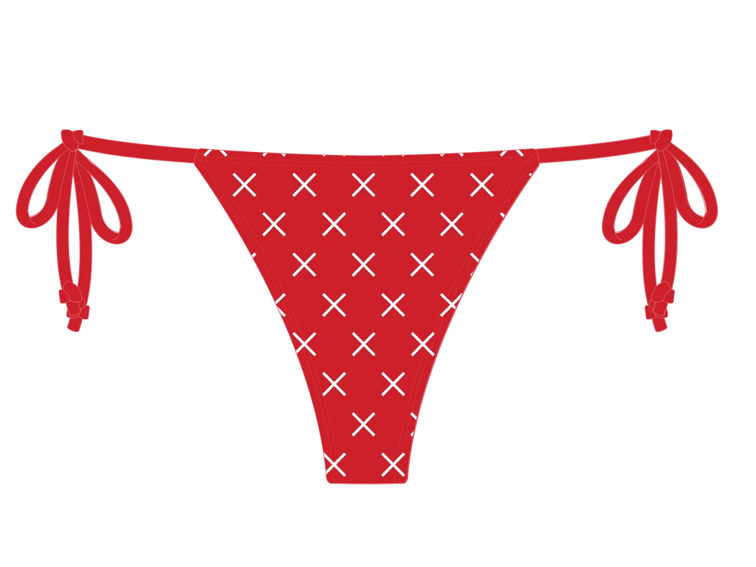 Boutine LA Red Logo Print Beachy Bottom