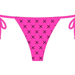 Boutine LA BOTTOMS Hot Pink Logo Print Beachy Bottom