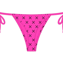 Boutine LA BOTTOMS Hot Pink Logo Print Beachy Bottom