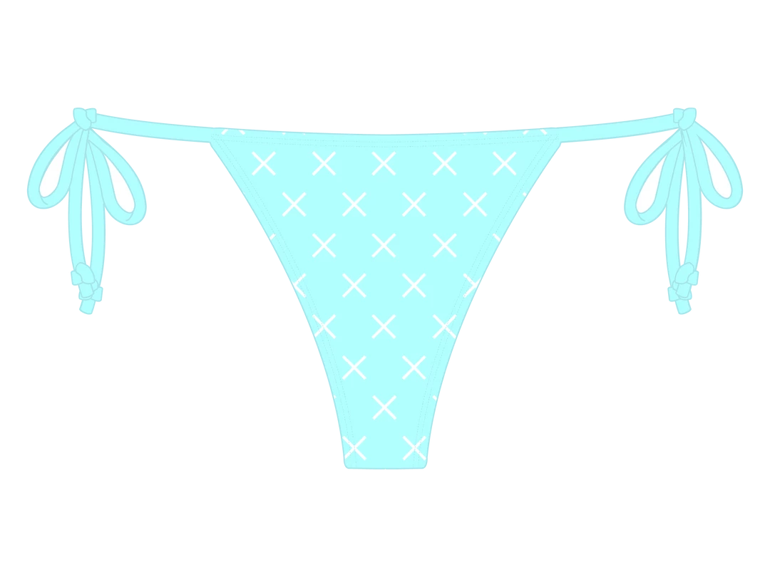 Boutine LA BOTTOMS OFF-Blue Logo Print Beachy Bottom