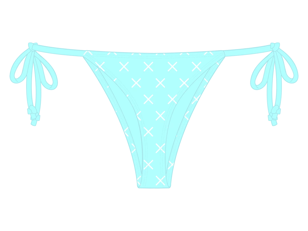 Boutine LA BOTTOMS OFF-Blue Logo Print Beachy Bottom