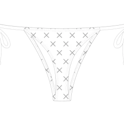 Boutine LA BOTTOMS White Logo Print Beachy Bottom