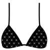 Boutine LA Black Logo Print Bikini Top