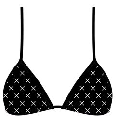 Boutine LA Black Logo Print Bikini Top