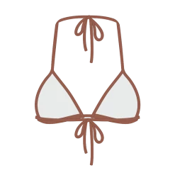 Boutine LA Bikini Tops X Chic 80s Cocoa Brown Bikini Top II