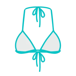 Boutine LA MATCHING SETS Cyan Bikini Top II