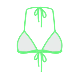 Boutine LA Electro Green Bikini Top II MATCHING SETS