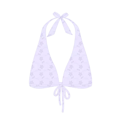 Boutine LA Lavender Lace Halter Bikini Top