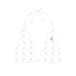 Boutine LA White Lace Halter Neck Bikini Top