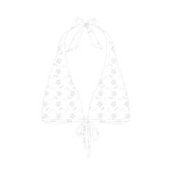 Boutine LA White Lace Halter Neck Bikini Top