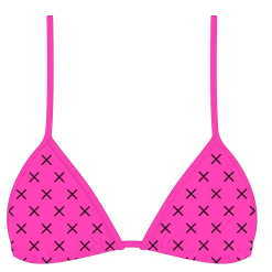 Boutine LA Hot Pink Logo Print Bikini Top