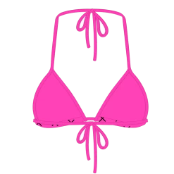 Boutine LA Hot Pink Logo Print Bikini Top