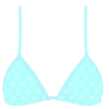 Boutine LA OFF-Blue Logo Print Bikini Top