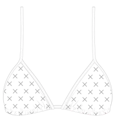 Boutine LA BOTTOMS White Logo Print Bikini Top
