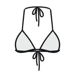 Boutine LA TOPS Onyx Shimmer Bikini Top