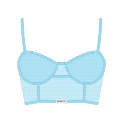 Boutine LA Baby Blue Mesh Camisole Top