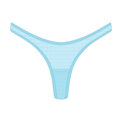 Boutine LA Baby BlueMesh 80s Thong UNDERWEAR
