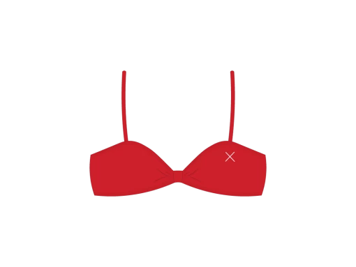Boutine LA Rose Red Bow Tie Top