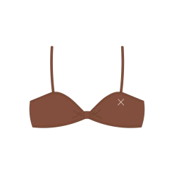 Boutine LA Cocoa Brown Bow Tie Top