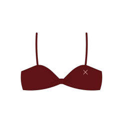 Boutine LA Plum Red Bow Tie Top