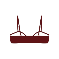 Boutine LA Plum Red Bow Tie Top