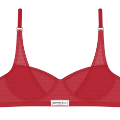 Boutine LA Red Mesh Lace Underwire Bra