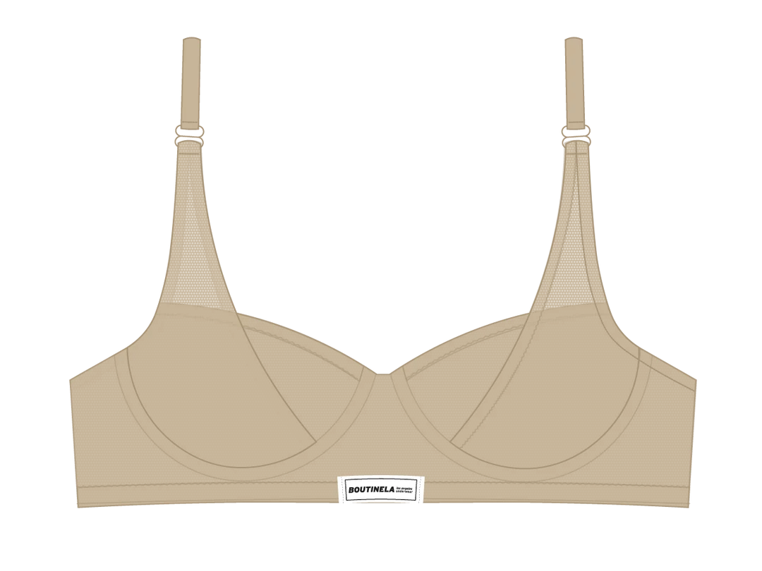 Boutine LA Khaki Mesh Lace Underwire Bra