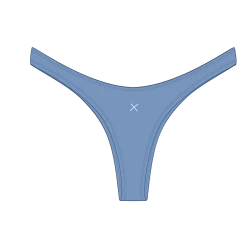 Boutine LA Bikini Tops X Chic 80s Slate Blue Chic 80's Bottoms