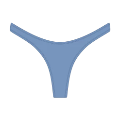 Boutine LA Bikini Tops X Chic 80s Slate Blue Chic 80's Bottoms