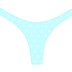 Boutine LA OFF-Blue Logo Print Chic 80's Bottoms