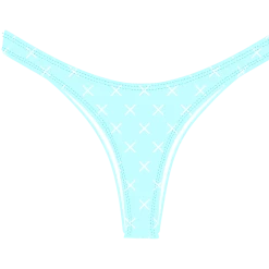 Boutine LA OFF-Blue Logo Print Chic 80's Bottoms