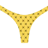 Boutine LA Yellow Logo Print Chic 80's Bottoms