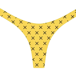 Boutine LA Yellow Logo Print Chic 80's Bottoms