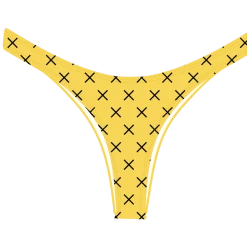 Boutine LA Yellow Logo Print Chic 80's Bottoms