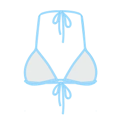 Boutine LA Bikini Tops X Chic 80s Cloudy Blue Bikini Top II