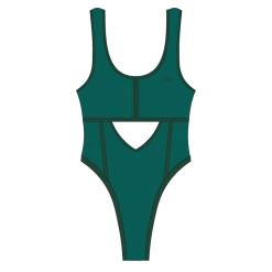 Chooks Anchor Green Contour One-Piece ONE PIECES