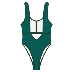 Chooks Anchor Green Contour One-Piece ONE PIECES