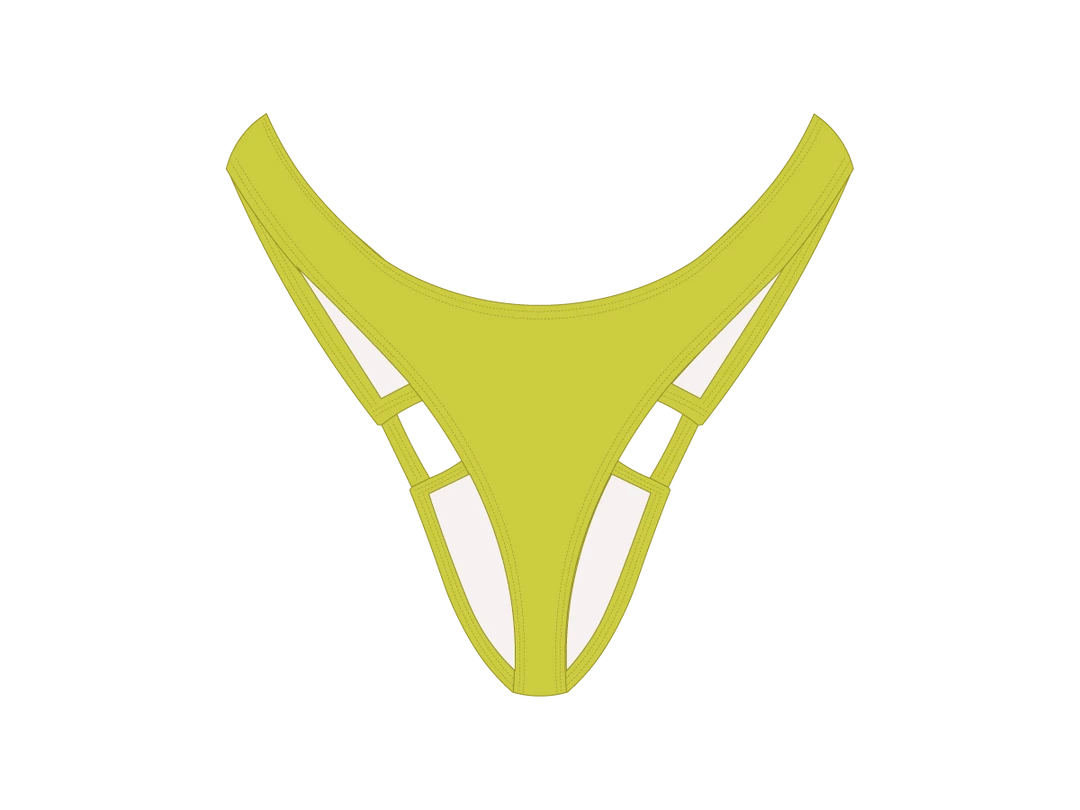 Basicallyswim Lemon-Lime Cut-Out Bottoms