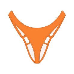 Basicallyswim Orangine Cut-Out Bottoms
