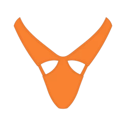 Basicallyswim Orangine Cut-Out Bottoms