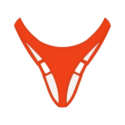 Basicallyswim Straw-Cherry Cut-Out Bottoms