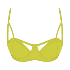 Basicallyswim Lemon-Lime Cut-Out Top