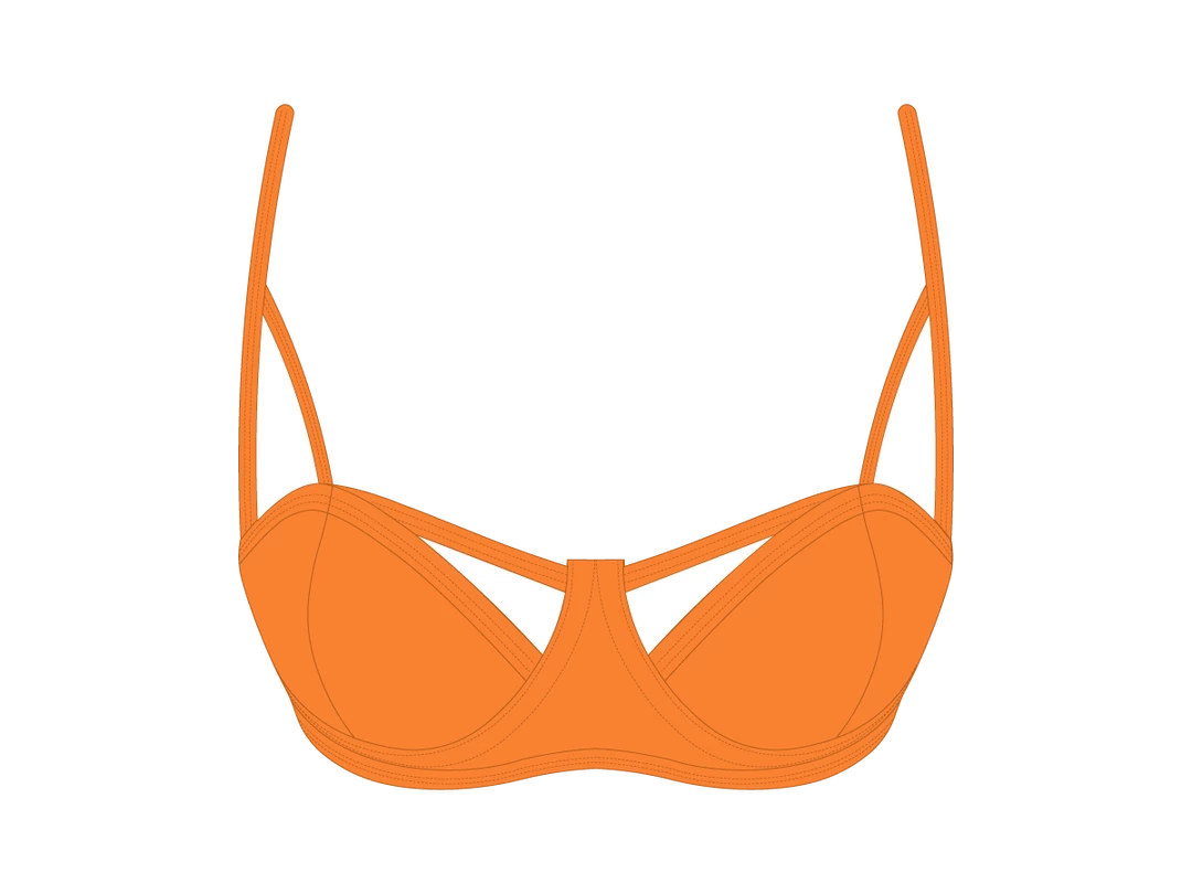 Basicallyswim Orangine Cut-Out Top TOPS